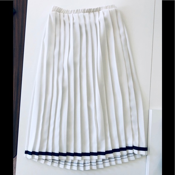 VTG90s/20’sDior cruise 22 look white sheer all around pleat Boston proper skirt - Picture 4 of 10